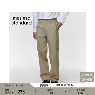 男士 musinsa 大码 直筒休闲裤 standard 硬挺有型宽版 韩国春季