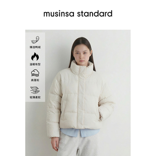 韩国25秋冬女士蓬松休闲百搭短款羽绒服外套musinsa standard