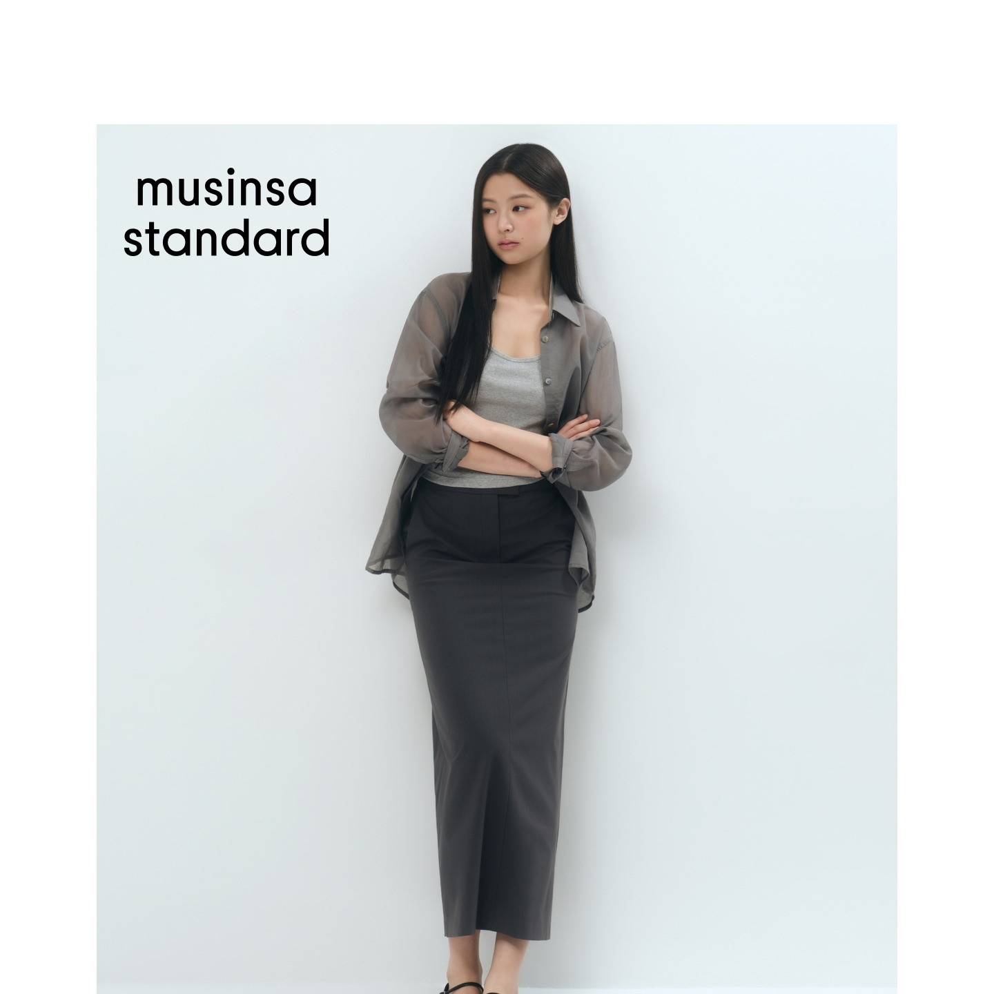 韩国26新品女款直筒半身长裙休闲百搭MUSINSA STANDARD