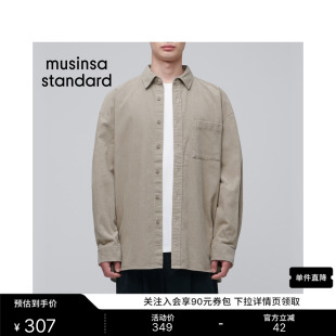 韩国男士大码日韩风百搭灯芯绒长袖衬衫MUSINSA STANDARD
