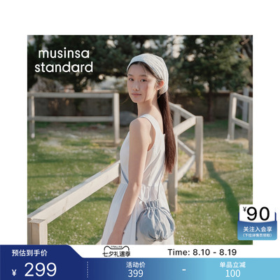 夏季时尚休闲女士无袖棉质连衣裙
