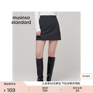 韩国春夏季女士A字裙短裙高腰显瘦通勤半身裙MUSINSA STANDARD