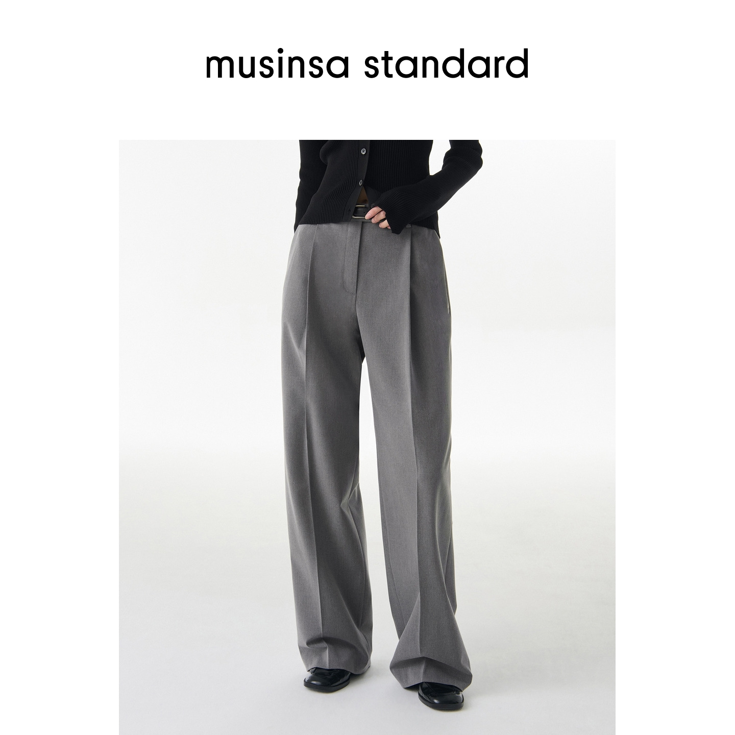 女士秋季中腰深褶弹力休闲裤长裤