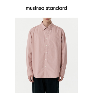 韩国男女大码休闲长袖衬衫musinsa standard
