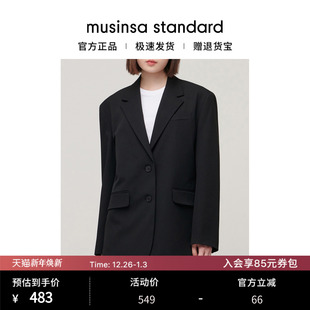 外套musinsa 廓形西装 standard 宽松落肩款 韩国25秋冬女士通勤时尚
