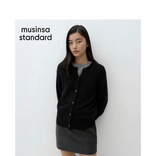 韩国26秋冬新品Victoria Wool女士圆领开衫毛衣MUSINSA  STANDARD