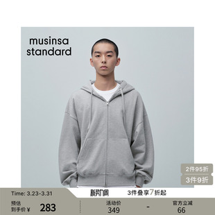 简约双拉链连帽外套卫衣musinsa 韩国26春季 时尚 男士 standard 新品