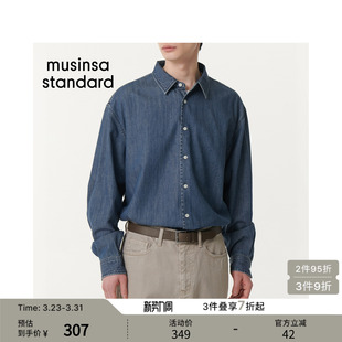 男士 musinsa 大码 衬衫 standard 百搭多色休闲翻领长袖 韩国春季