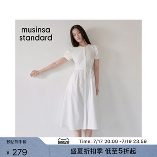 韩国26夏季新品潮流时尚休闲女士短袖棉质连衣裙MUSINSA STANDARD