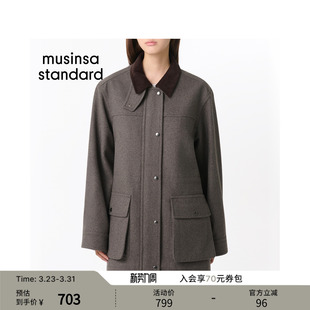 外套musinsa 工装 standard 女士拼色翻领时尚 韩国春季