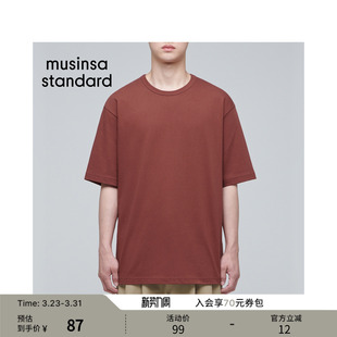 T恤musinsa 韩国春季 简约休闲宽松舒适短袖 大码 standard 男士