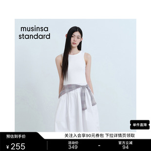 韩国26夏季新品女士修身吊带款无袖蓬蓬连衣裙MUSINSA STANDARD