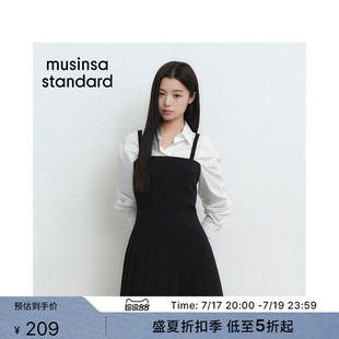 韩国26夏季新品潮流时尚休闲女士高腰吊带连衣裙MUSINSA STANDARD