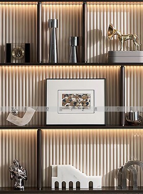 空合 现b代简约喇叭狗烛台水晶饰品 样板间客厅书房展示柜组合摆