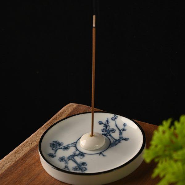 简约青花线香炉香插摆件陶瓷创意仿古香道托盘卧香炉家用迷你檀香,家居饰品,香托/香盘/香座/香插,淘宝优惠券,粉丝福利购,淘宝优惠卷