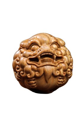 天然紫檀玉檀绿檀木貔貅保健球木雕手把件摆件转运文玩小摆件