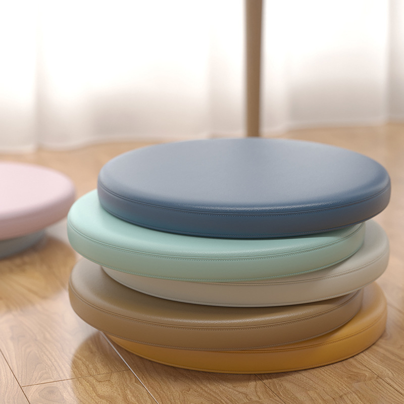 纯色圆形坐垫吧台椅座垫客厅榻榻米防滑地上记忆棉蒲团卡座软垫子
