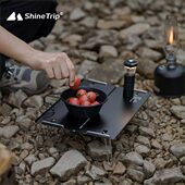 山趣05户外折叠桌轻量化两片桌铝合金可拆卸茶台便携式 烧烤咖啡桌