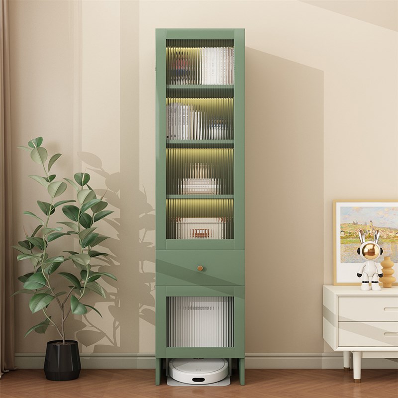 定制扫地机器人餐边柜小户型高柜一体餐厅客厅窄款边柜夹缝收纳柜