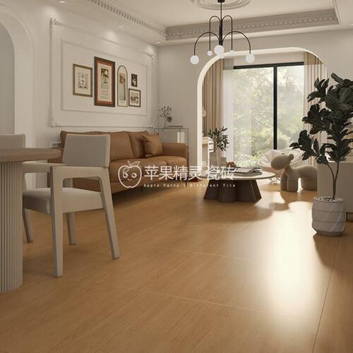 800x800奶油风木纹瓷砖客厅餐厅卧室地砖600x600柔光精雕全瓷防滑