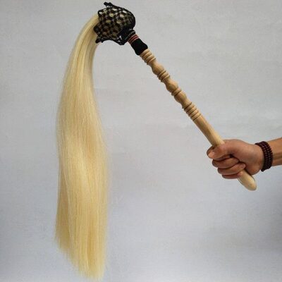 马尾太极拂尘蝇甩子法器武当道士用品佛尘扫掸子浮沉戏剧道具用品