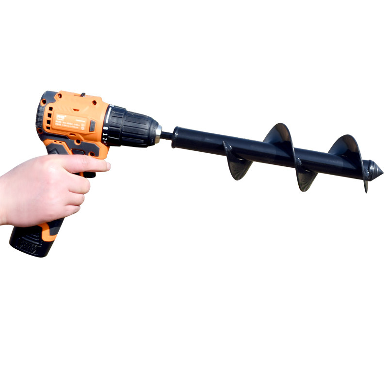 种树钻土挖坑神器电动地钻打孔机农用种菜苗翻土松土打洞土壤打孔