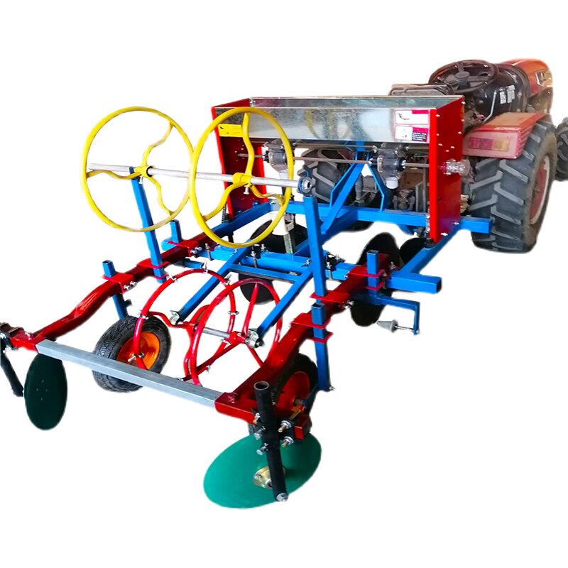 四轮拖拉机带全自动地瓜起垄覆膜施肥滴灌一体机 农用红薯覆膜机