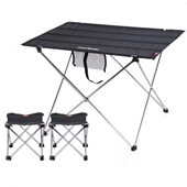 户外折叠桌椅组合便携铝合金野餐桌自驾游露营烧烤桌子钓鱼休闲桌