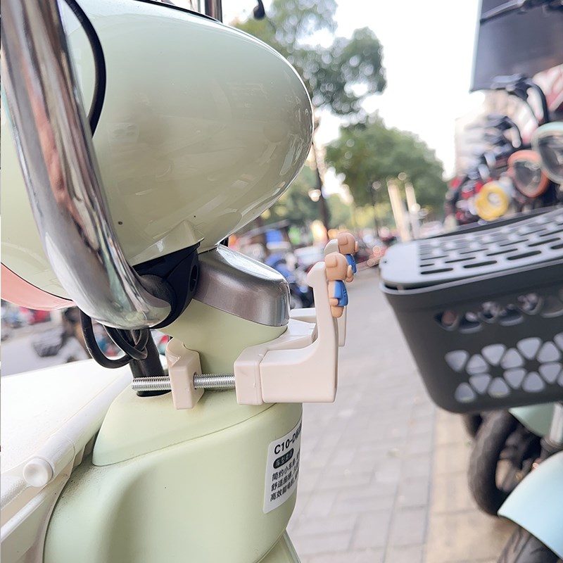 适用雅迪C10-D电动车挂钩前置通用强力承重电R瓶自行车挂物钩配件