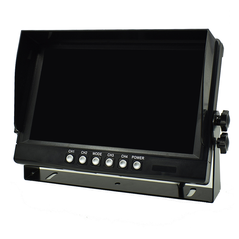 货车四路监控高清夜视24V收割机倒车影像显示器9寸卡车载一体机