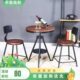 现代简约铁艺实木桌椅阳台休闲桌椅咖啡厅酒吧桌椅户外桌椅三件套