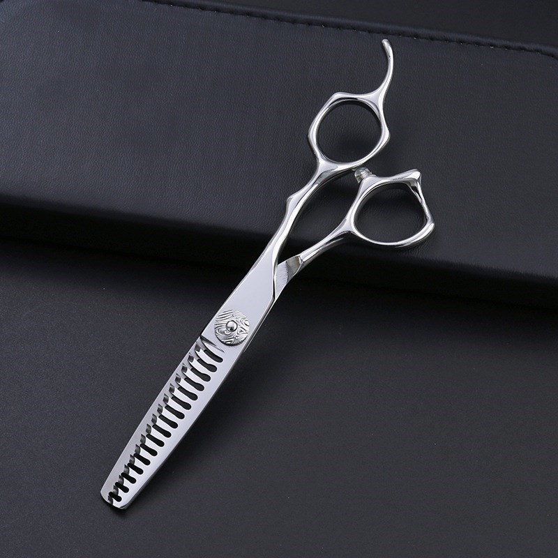 6寸双面牙剪 理发剪刀齿发型师美发剪打薄碎发剪刀