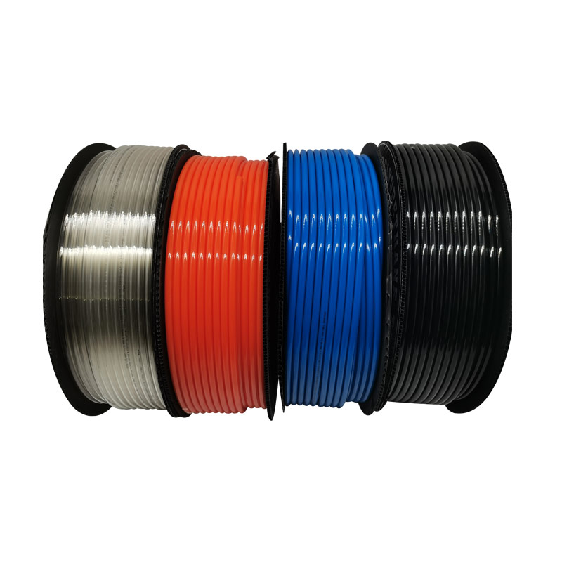 红蓝黑色透明PU管 聚氨酯英制软管 快插快拧防水管 气动元件气管