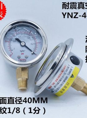 轴向带边真空耐震防震压力表负压表YNZ-40上海天川仪表STCIF抗震