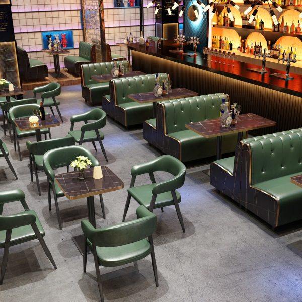 工业风清吧小酒馆桌椅组合复古酒吧咖啡西餐厅餐饮烧烤店卡座沙发