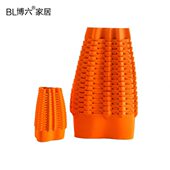 3D打印蜂窝状橙色陶瓷花瓶装 饰品摆件简约样板房电视柜玄关插花器