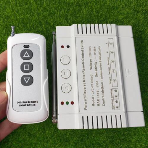 AK-ZE901 220V-380V2路水泵电机正反转抽水机开关手动+遥控均可