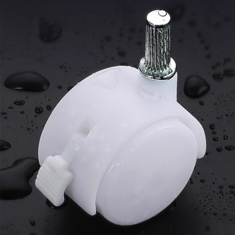 洗脚桶万向轮1k寸滚轮塑料小架子1.5寸带刹万向轮