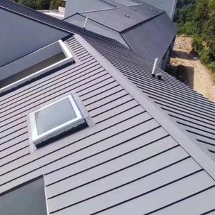 铝瓦25-330型铝合金瓦片直立锁边金属屋面板防锈铝镁锰屋面板别墅