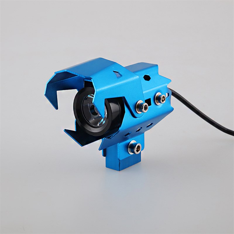 摩托车大灯改装电动车前置射灯led超亮爆闪外置灯泡激光炮射灯12V