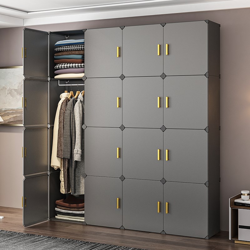 简易衣柜出租房家用卧室现代大容量宿舍组装衣橱结实耐用收纳柜子