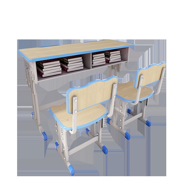 直销双人课桌椅中小学生培训班双人学习桌家用儿童写字桌学校书桌