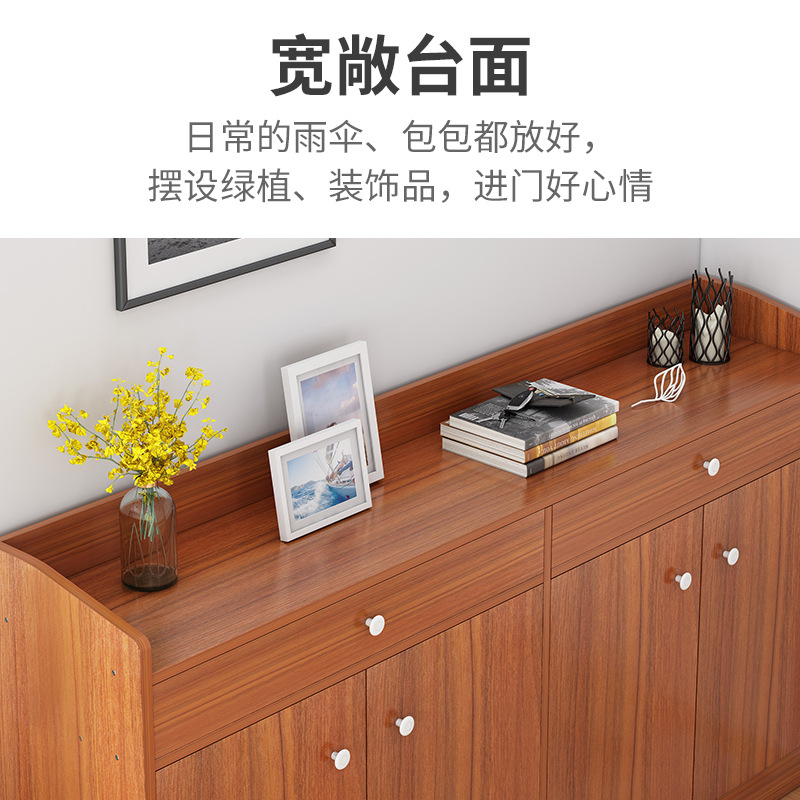 鞋柜家用门口玄关柜阳台储物柜仿实木经济型大容量简约现代鞋架子