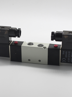 气动电磁阀4V120-06/4V220-08/4V320-10/4V420-15双线圈DC24V/220