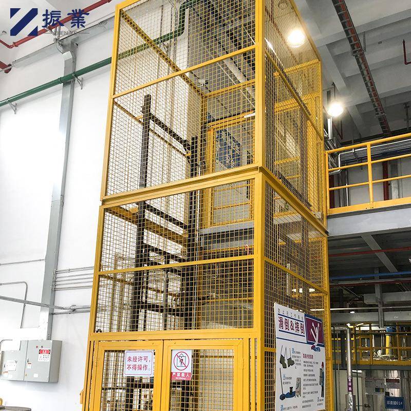 液压货梯厂房仓库室外简易1吨2吨吨固定式升降平台导轨式升降机