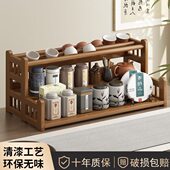 桌面博古架中式 茶桌茶具置物架小型茶叶展示架非实木紫砂壶摆放架