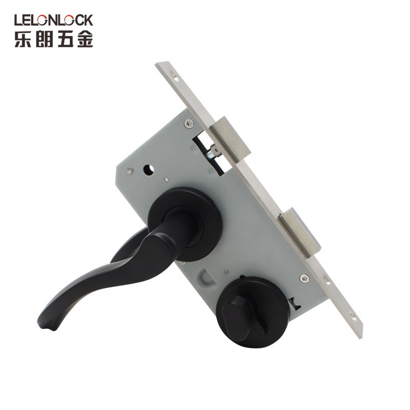 工厂精铸304不锈钢执手 卧室房门分体把手锁 室内机械门锁具