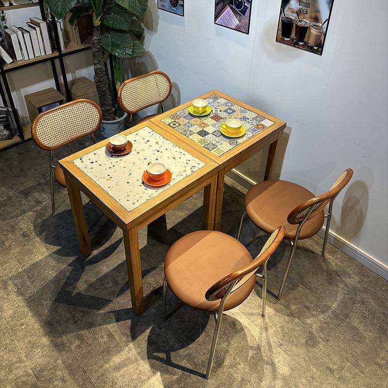 美式咖啡厅桌椅组合港式甜品烘焙店糖水铺桌子中式简餐轻食店桌椅