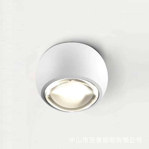 全光谱Ra98高端极简轻奢现代明装筒灯无主灯客厅卧室过道免开孔灯