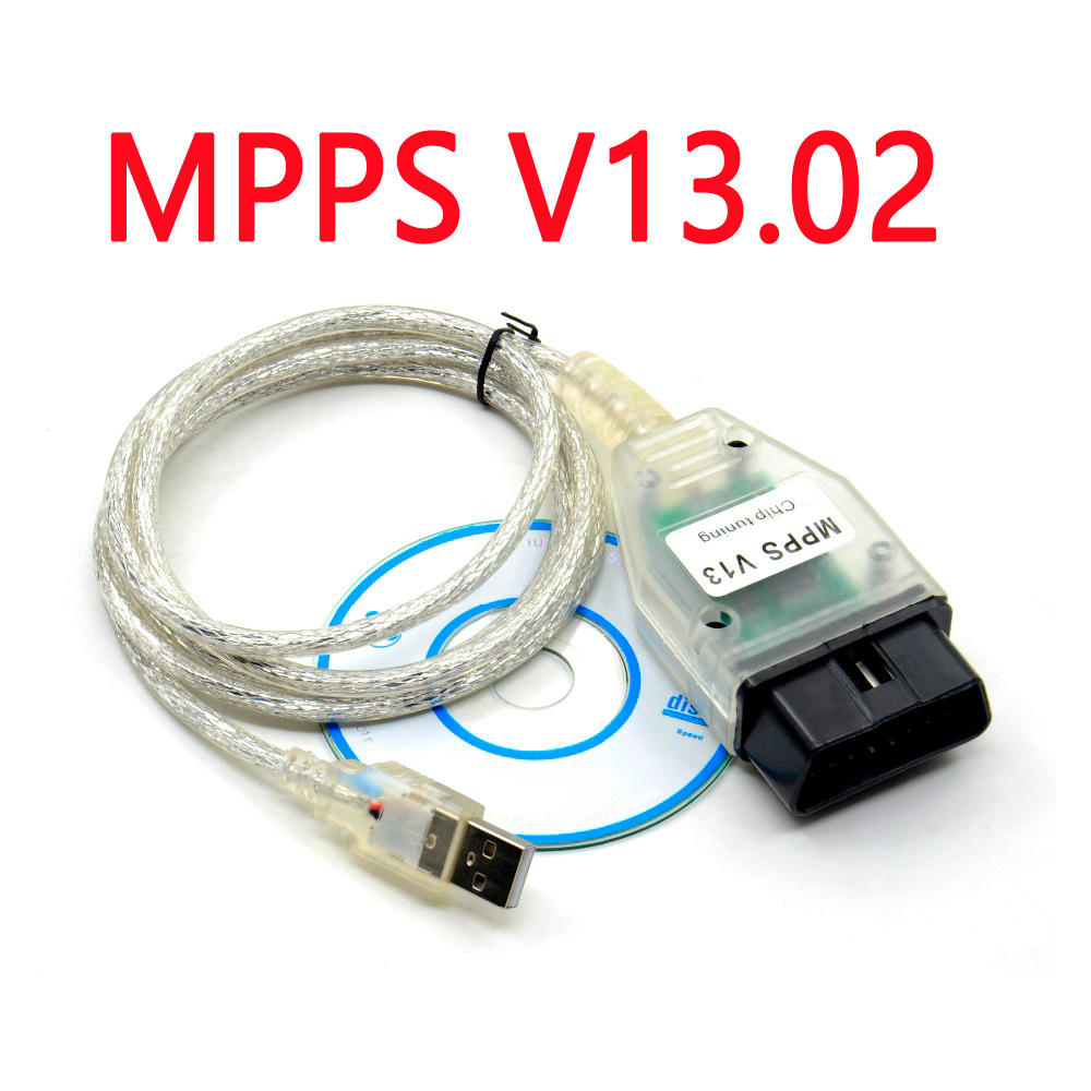 MPPS SMPS V13.02 V13 K CAN Flasher Chip TuningOBD2汽车诊断线